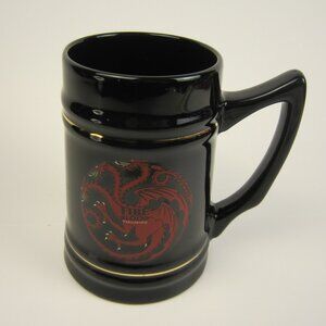 Game of thrones black with red dragon fire blood Targaryen Mug Stein